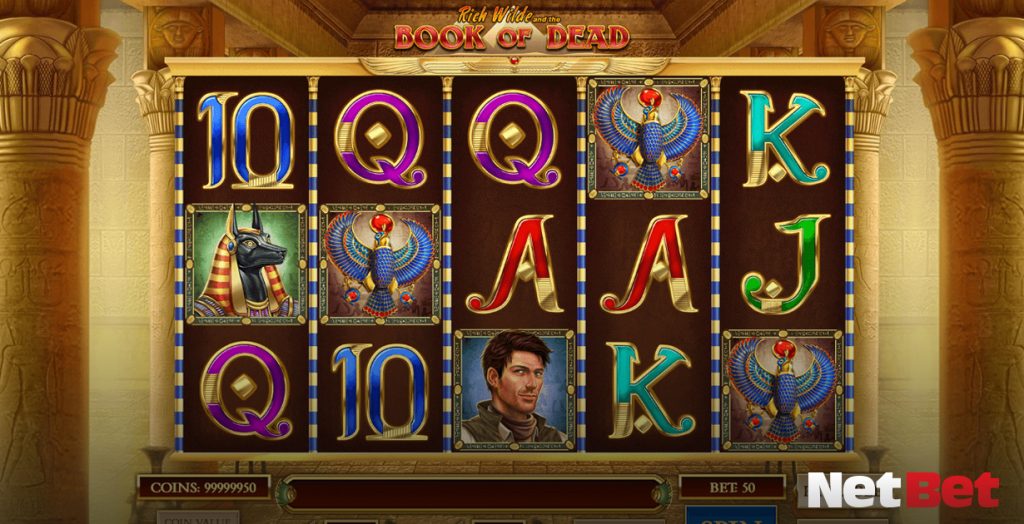 The best online slots at NetBet include Book of Dead